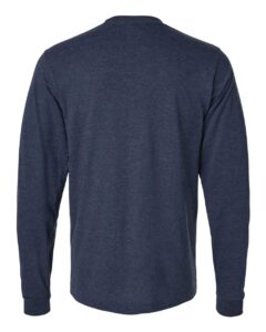Tultex 202LS Unisex Fine Jersey Long Sleeve T-Shirt – Heather Denim (back)