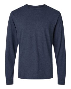Tultex 202LS Unisex Fine Jersey Long Sleeve T-Shirt – Heather Denim
