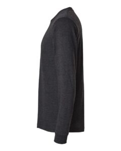 Tultex 202LS Unisex Fine Jersey Long Sleeve T-Shirt – Heather Graphite (side)