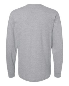 Tultex 202LS Unisex Fine Jersey Long Sleeve T-Shirt – Heather Grey (back)
