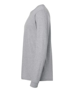 Tultex 202LS Unisex Fine Jersey Long Sleeve T-Shirt – Heather Grey (side)