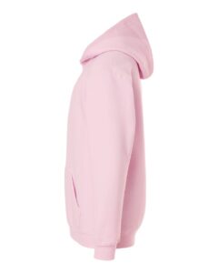 Tultex 320Y Youth Hooded Sweatshirt – Light Pink (side)