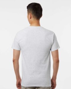 M&O 4800 Men’s Gold Soft Touch T-Shirt – Ash (on model back)