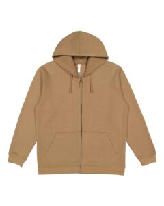 LAT 6927 Unisex Full-Zip Hoodie Sweatshirt – Coyote Brown