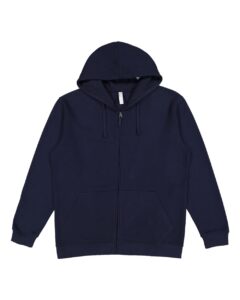 LAT 6927 Unisex Full-Zip Hoodie Sweatshirt – Navy
