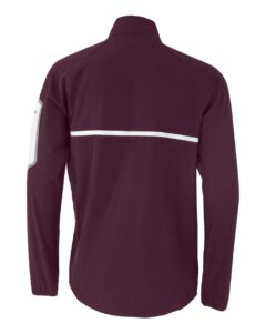 Holloway 229543 Unisex Weld Jacket – Maroon/ White (back)