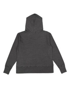 LAT 3536 Women’s Vintage Wash Hoodie Sweatshirt – Washed Black (back)