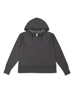 LAT 3536 Women’s Vintage Wash Hoodie Sweatshirt – Washed Black