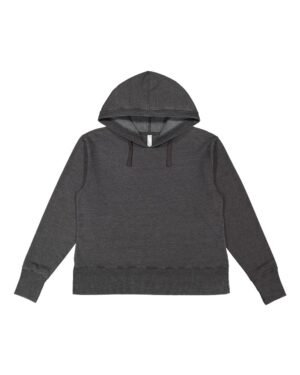LAT 3536 Women’s Vintage Wash Hoodie Sweatshirt – Washed Black