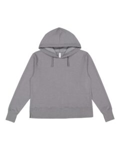 LAT 3536 Women’s Vintage Wash Hoodie Sweatshirt – Washed Grey