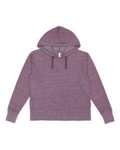 LAT 3536 Women’s Vintage Wash Hoodie Sweatshirt – Weathered Plum
