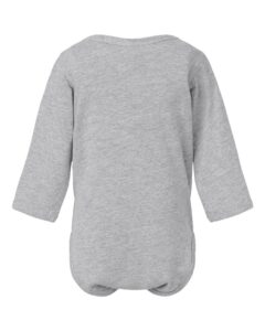 Rabbit Skins 4421 Infant Fine Jersey Long Sleeve Bodysuit – Heather (back)