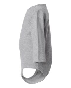 Rabbit Skins 4421 Infant Fine Jersey Long Sleeve Bodysuit – Heather (side)