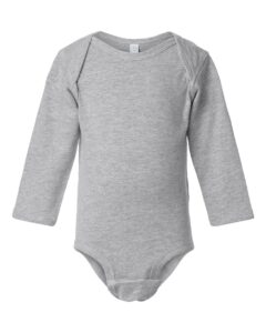 Rabbit Skins 4421 Infant Fine Jersey Long Sleeve Bodysuit – Heather