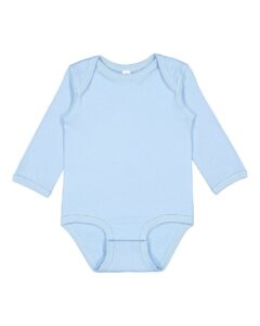 Rabbit Skins 4421 Infant Fine Jersey Long Sleeve Bodysuit – Light Blue