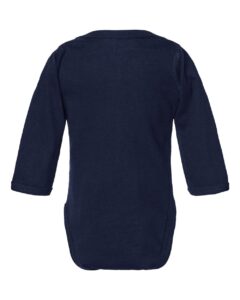 Rabbit Skins 4421 Infant Fine Jersey Long Sleeve Bodysuit – Navy (back)