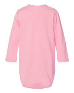 Rabbit Skins 4421 Infant Fine Jersey Long Sleeve Bodysuit – Pink (back)