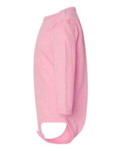 Rabbit Skins 4421 Infant Fine Jersey Long Sleeve Bodysuit – Pink (side)