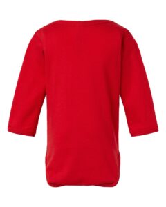 Rabbit Skins 4421 Infant Fine Jersey Long Sleeve Bodysuit – Red (back)