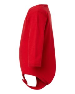 Rabbit Skins 4421 Infant Fine Jersey Long Sleeve Bodysuit – Red (side)
