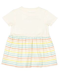 Rabbit Skins 5330 Infant Fine Jersey Dress – Natural/ Sunkissed Stripe (back)