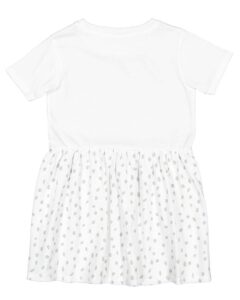 Rabbit Skins 5330 Infant Fine Jersey Dress – White/ White Spot (back)