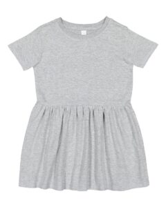 Rabbit Skins 5333 Toddler Fine Jersey Dress – Heather