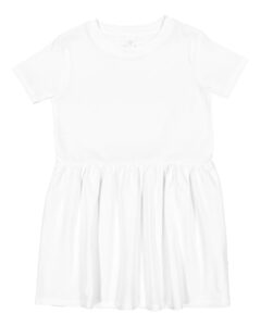 Rabbit Skins 5333 Toddler Fine Jersey Dress – White