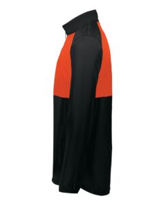 Holloway 229533 Men’s SeriesX Quarter-Zip Pullover – Black/ Orange (side)