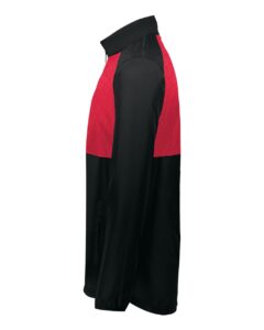 Holloway 229533 Men’s SeriesX Quarter-Zip Pullover – Black/ Scarlet (side)