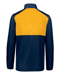 Holloway 229533 Men’s SeriesX Quarter-Zip Pullover – Navy/ Gold (back)