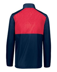 Holloway 229533 Men’s SeriesX Quarter-Zip Pullover – Navy/ Scarlet (back)