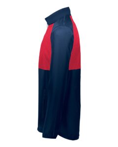 Holloway 229533 Men’s SeriesX Quarter-Zip Pullover – Navy/ Scarlet (side)