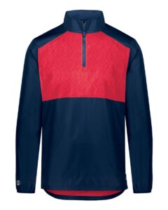 Holloway 229533 Men’s SeriesX Quarter-Zip Pullover – Navy/ Scarlet