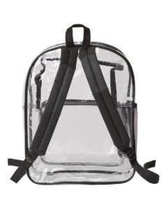 Liberty Bags 7013 Large 17″ Heavy Duty Clear Backpack – Black (back)