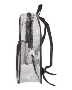 Liberty Bags 7013 Large 17″ Heavy Duty Clear Backpack – Black (side)