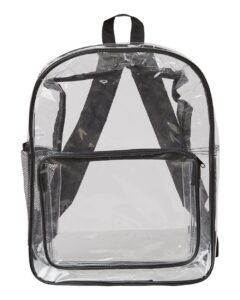 Liberty Bags 7013 Large 17″ Heavy Duty Clear Backpack – Black