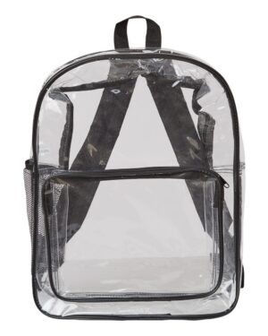 Liberty Bags 7013 Large 17″ Heavy Duty Clear Backpack – Black