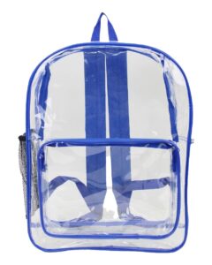 Liberty Bags 7013 Large 17″ Heavy Duty Clear Backpack – Royal