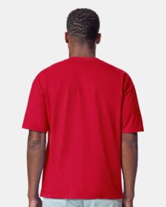 Gildan 75000 Unisex Hammer™ Maxweight T-Shirt – Cherry Red (on model back)