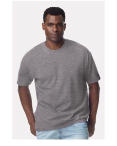 Gildan 75000 Unisex Hammer™ Maxweight T-Shirt – Graphite Heather (on model)