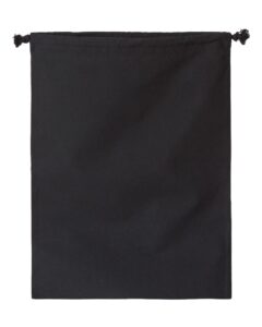 OAD OAD119R Double Cinch Recycled Canvas Shoe and Accessory Bag – Recycled Black (back)
