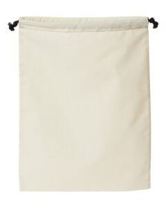 OAD OAD119R Double Cinch Recycled Canvas Shoe and Accessory Bag – Recycled Natural (back)