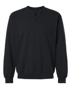 Gildan SF008 Unisex Softstyle® Midweight Quarter-Zip Sweatshirt – Black
