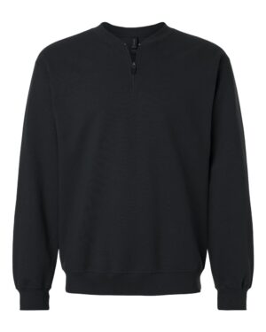 Gildan SF008 Unisex Softstyle® Midweight Quarter-Zip Sweatshirt – Black