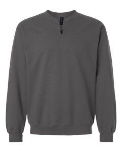 Gildan SF008 Unisex Softstyle® Midweight Quarter-Zip Sweatshirt – Charcoal