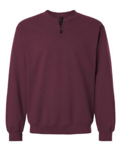 Gildan SF008 Unisex Softstyle® Midweight Quarter-Zip Sweatshirt – Maroon