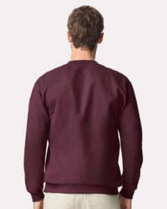 Gildan SF008 Unisex Softstyle® Midweight Quarter-Zip Sweatshirt – Maroon (on model back)