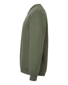 Gildan SF008 Unisex Softstyle® Midweight Quarter-Zip Sweatshirt – Military Green (side)