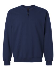 Gildan SF008 Unisex Softstyle® Midweight Quarter-Zip Sweatshirt – Navy